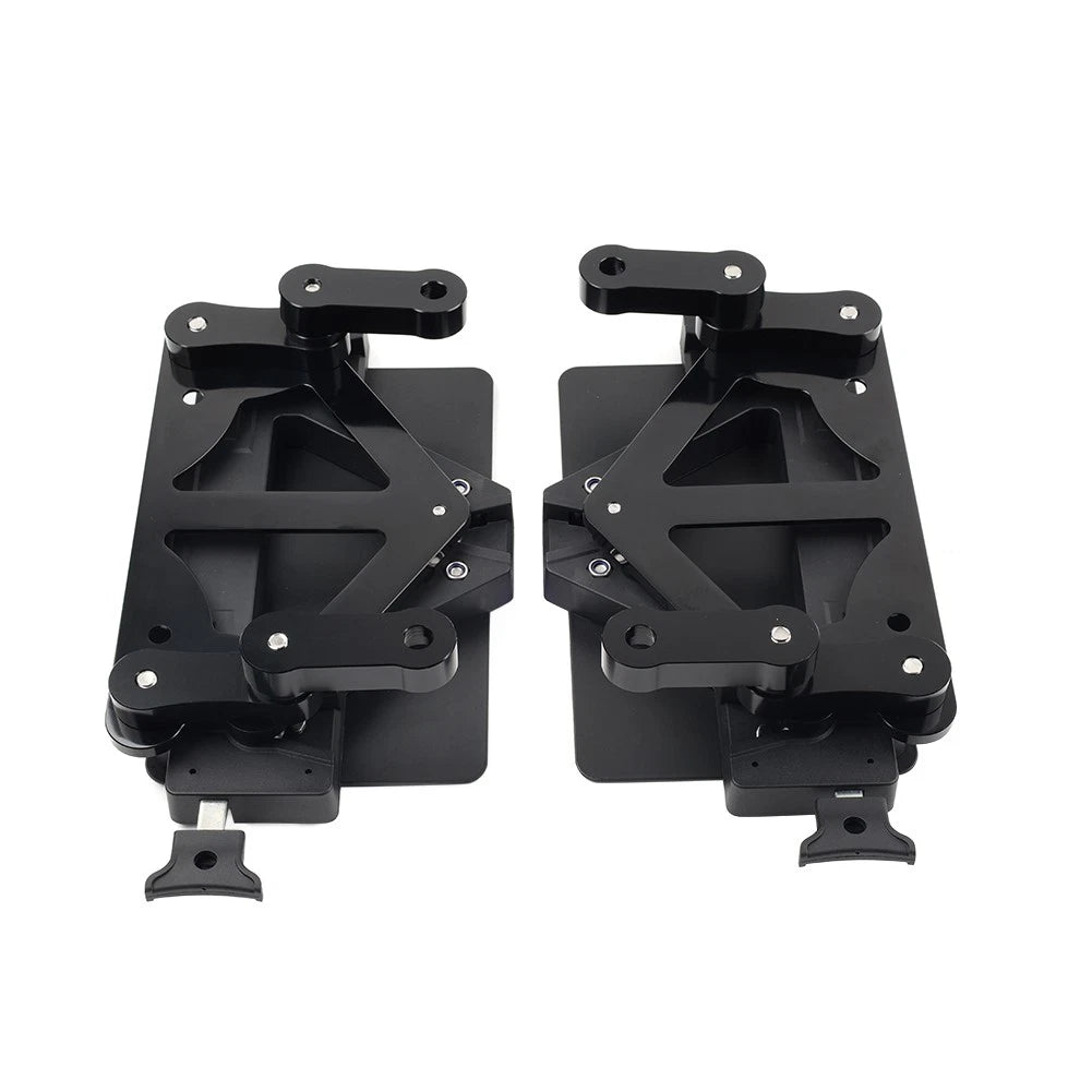 BLK Motor Saddlebag Guard Rails Bracket Quick Release Lockable Mount For Harley