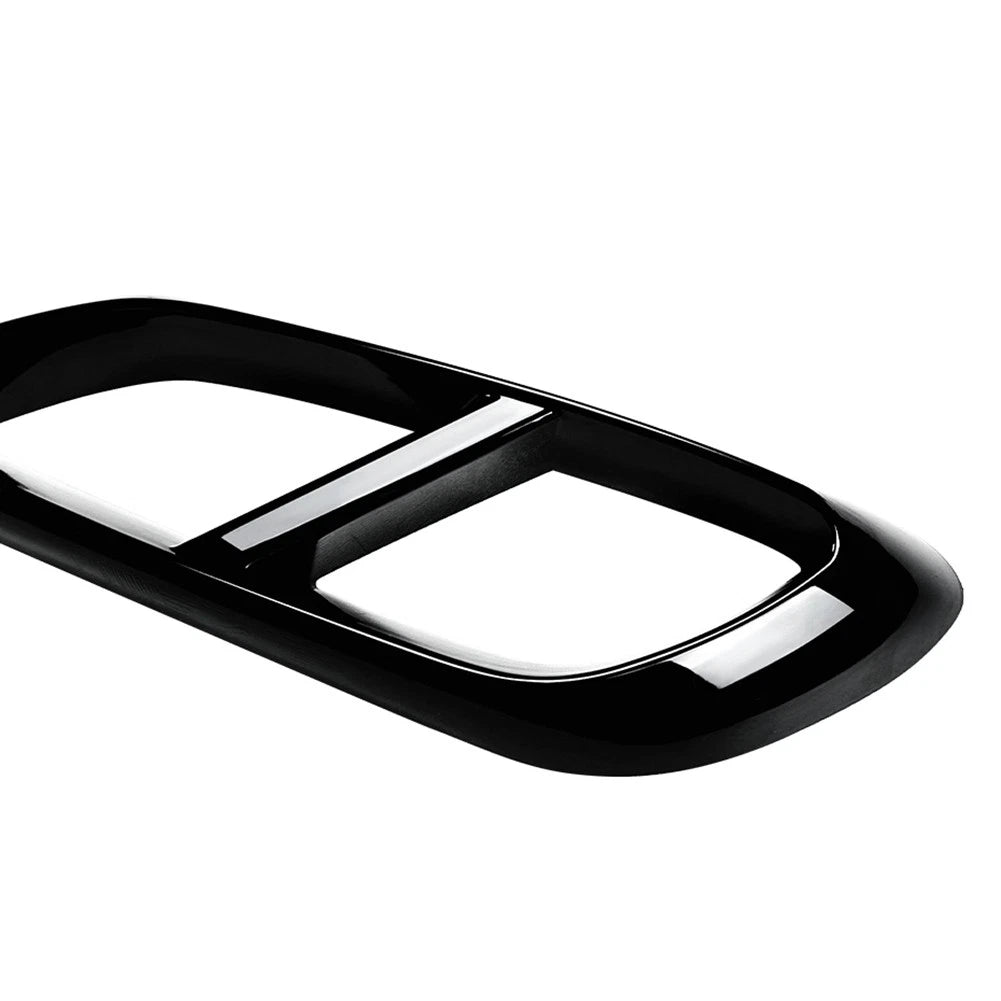 Rear Throat Exhaust Pipe Cover For Mercedes Benz E Class W214 2024+ Glossy Black
