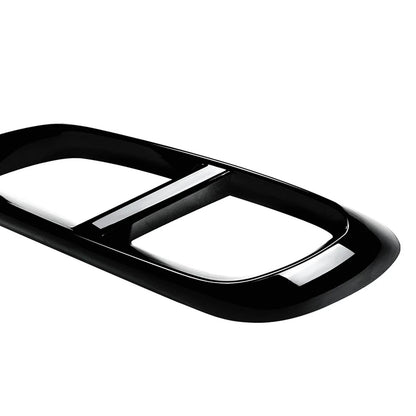Rear Throat Exhaust Pipe Cover For Mercedes Benz E Class W214 2024+ Glossy Black