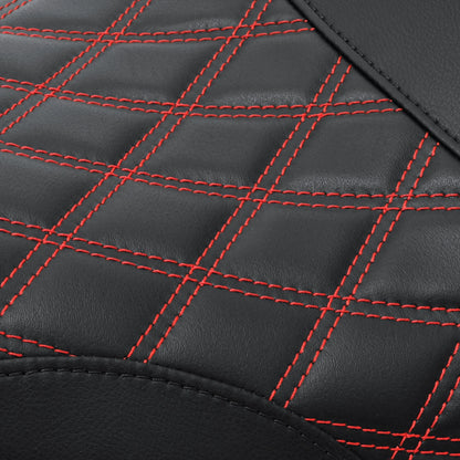 Rider Passenger Seat Fit For Harley Softail Street Bob Standard 18-Up Black Red