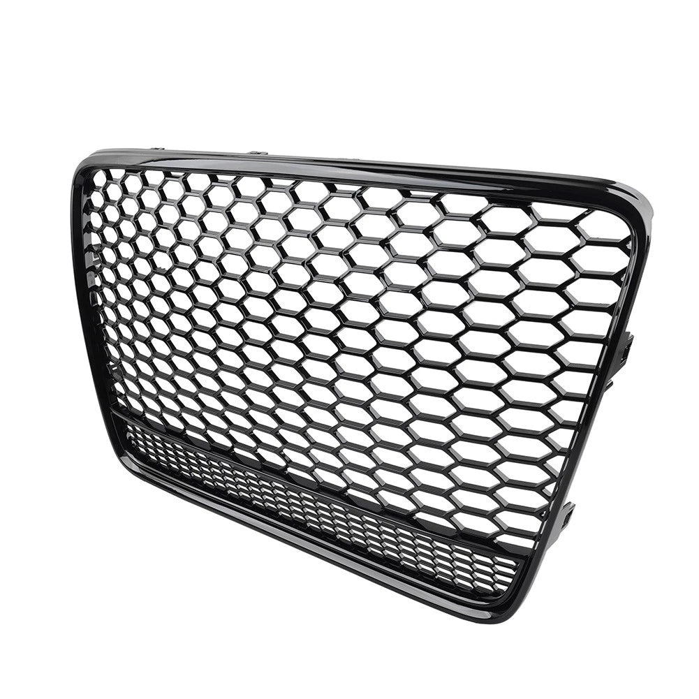 Front Bumper Radiator Mesh Grille Glossy Black For Audi Q7 2005-2015