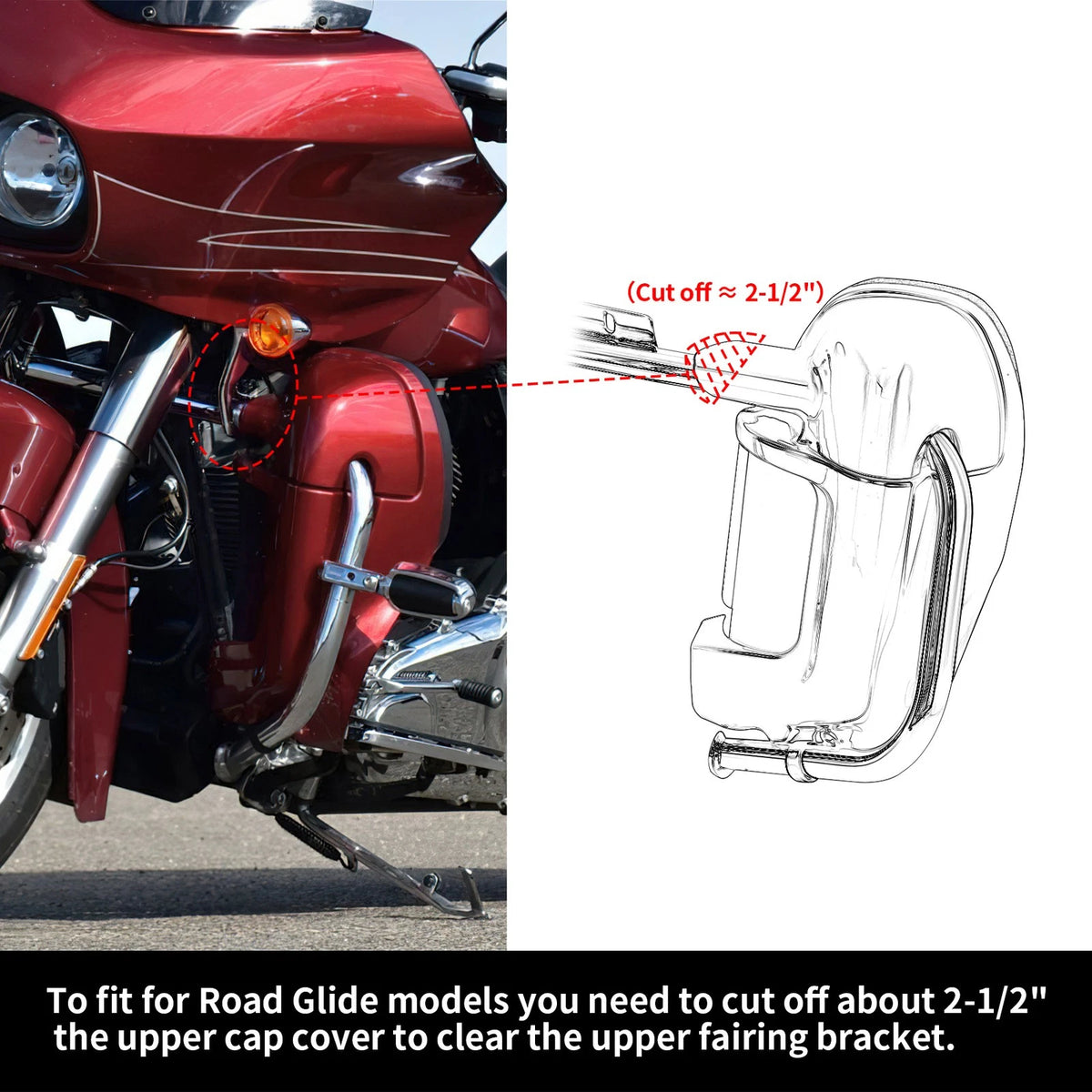 Lower Vented Leg Fairings Fit For Harley Touring Electra Road Glide 1983-2013 12