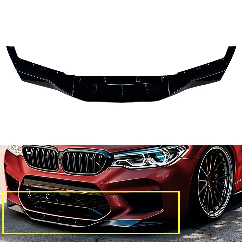 Glossy Black Front Bumper Lip Spoiler Splitter For BMW F90 M5 2018-2020