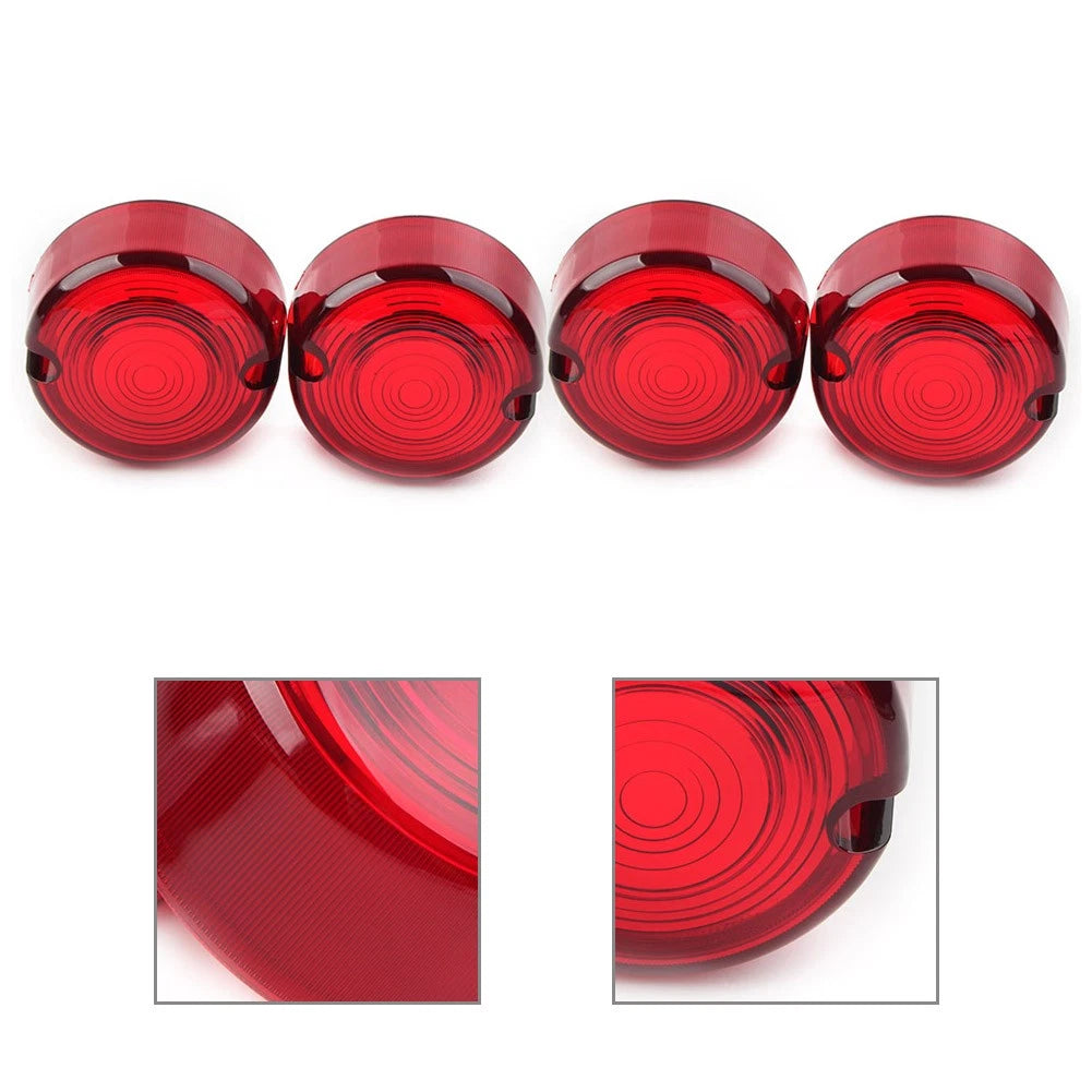 4x Red Turn Signal Lens Cover for Harley Dyna FXD FXR Sportster XLH 883 1200 US