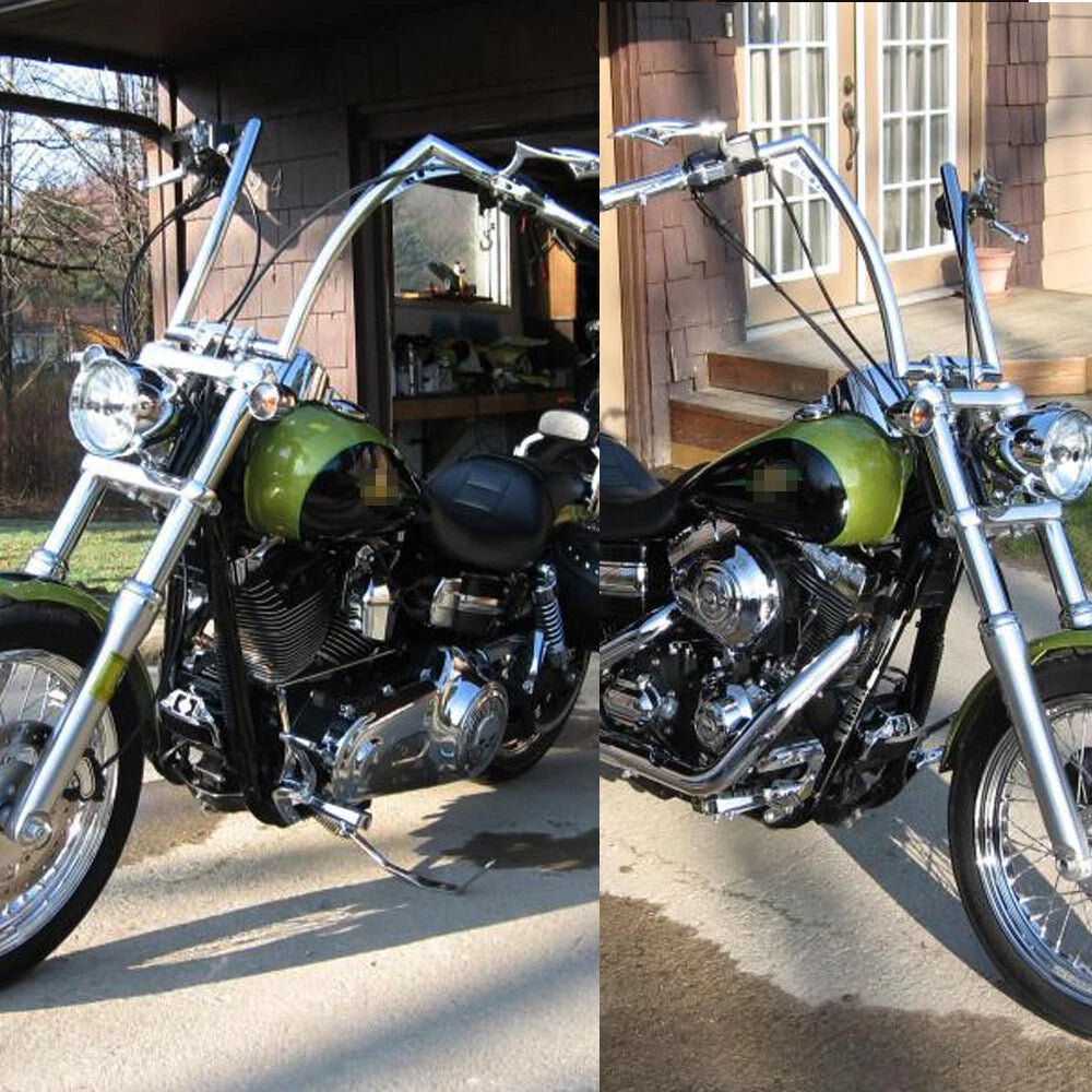 16" Rise 1.25" Ape Hanger Handlebar For Harley Sportster XL883 1200 FLST Softail