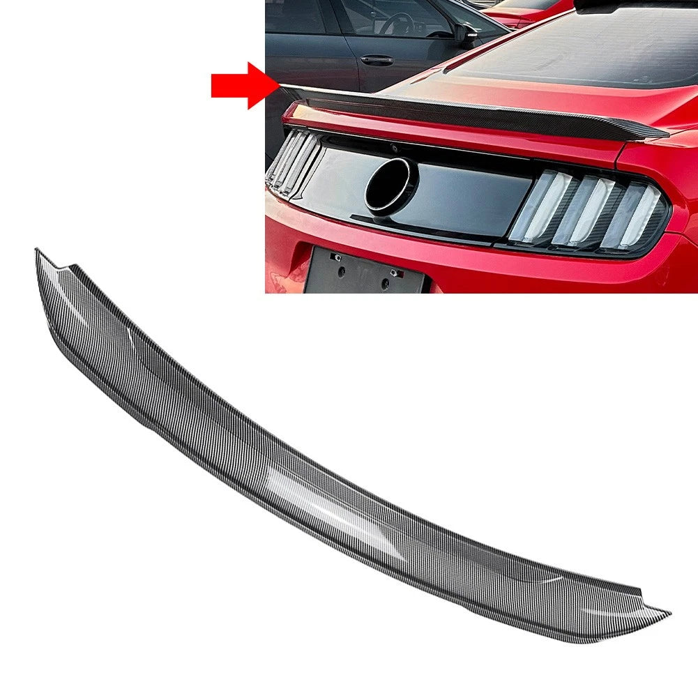 Rear Trunk Lip Spoiler Wing For Ford Mustang 2 Door Coupe 2015-2022 Carbon Fiber