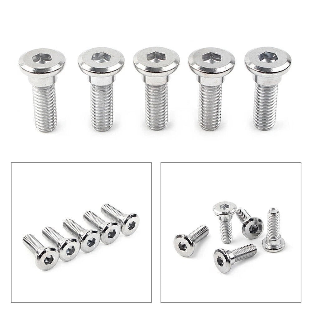 5x M8x25mm x 1.25 Steel Bolts Ti Hex Socket Disc Brake Rotor Screws Fasteners US