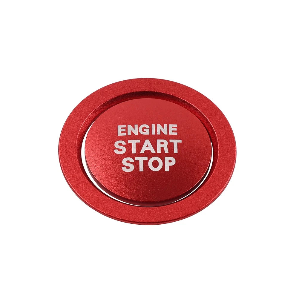 Red Engine Start Stop Push Button Cover Ring For Toyota Tacoma Yaris Prius Red