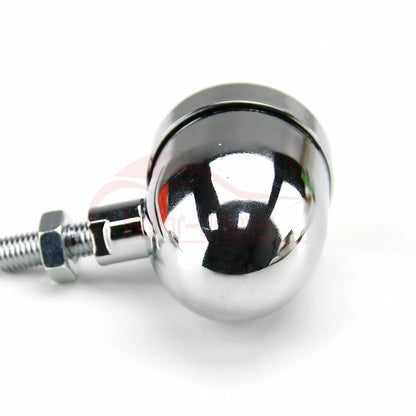 2x Chrome Motorcycle Bullet Turn Signal Amber Light Indicators Blinker Universal