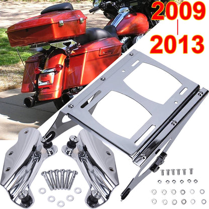 Detachable 2-Up Tour Pack Pak Mounting Rack w/ docking hardware For Harley 09-13
