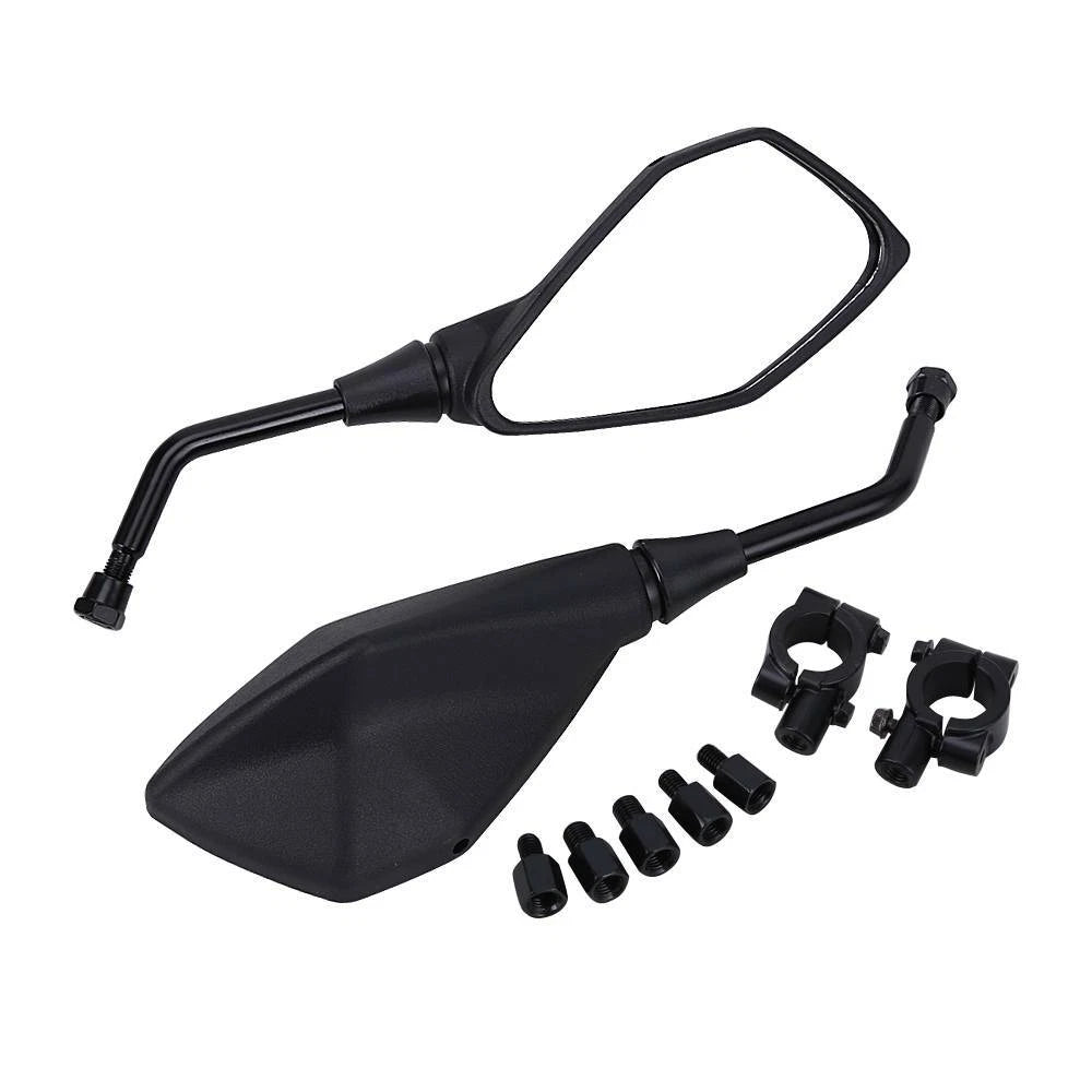 Pair 7/8" Motorcycle Rear View Side Mirrors For Honda Suzuki ATV Bike Handle Bar