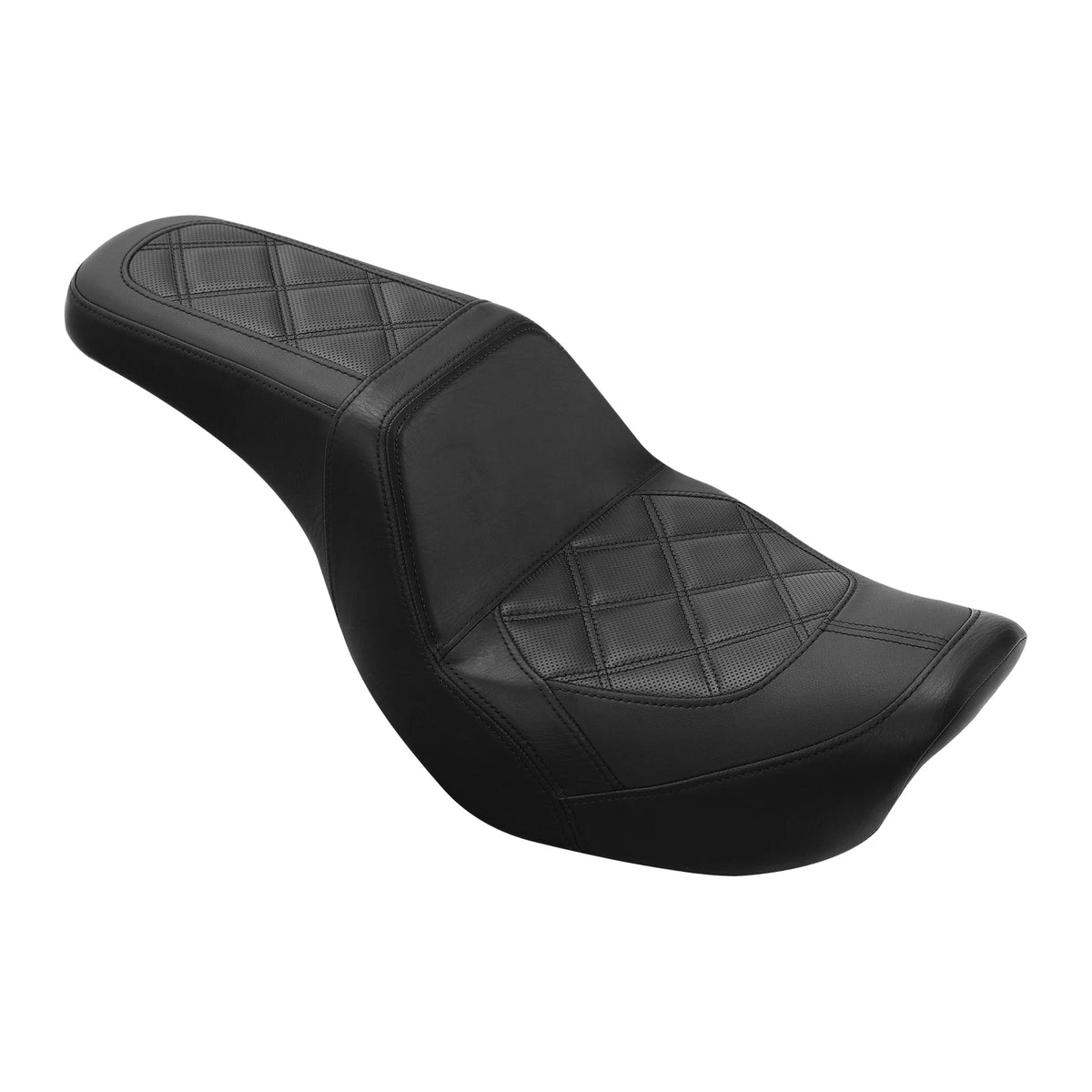 Two-Up Driver Passenger Gel Seat Fit For Harley Super Glide Custom FXDC 2006-17
