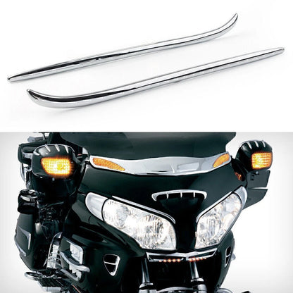 Motorcycle Chrome Fairing Eyebrow Trim For Honda Goldwing GL1800 2001-2011  US
