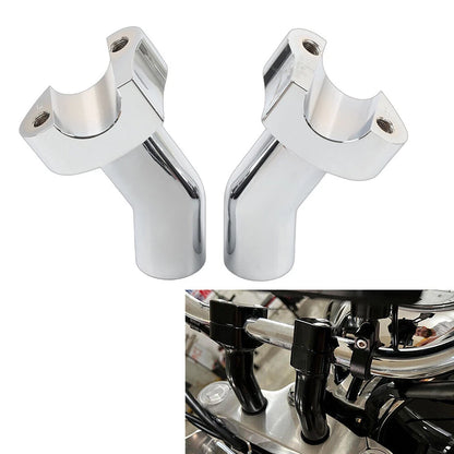 3 1/2" Pullback Handlebar Risers Fit Harley 1" Bar Dyna Softail Road King Chrome