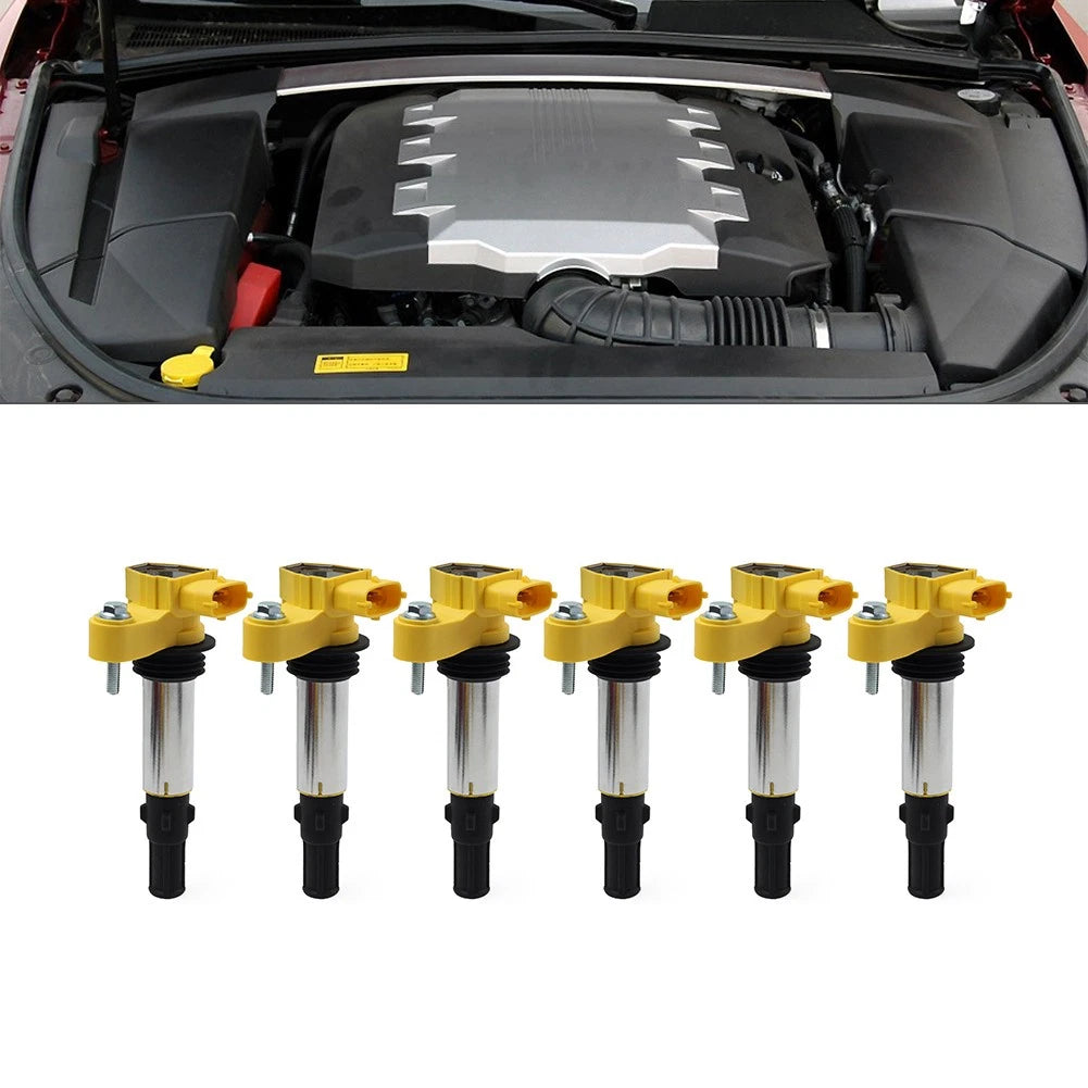 D510A 6PCS Ignition Coil Pack For Cadillac SRX CTS STS For GMC Acadia Fit Buick