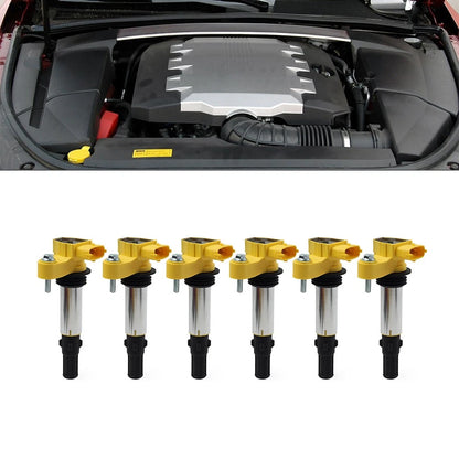 D510A 6PCS Ignition Coil Pack For Cadillac SRX CTS STS For GMC Acadia Fit Buick