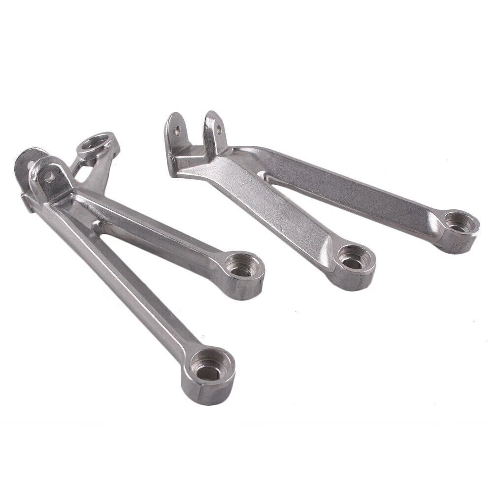 Passenger Rear Foot Pegs Footrests Brackets For Kawasaki Ninja ZX10R 2004 05