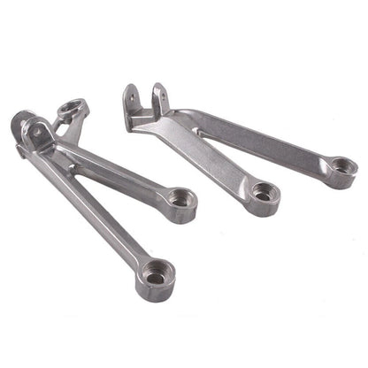 Passenger Rear Foot Pegs Footrests Brackets For Kawasaki Ninja ZX10R 2004 05