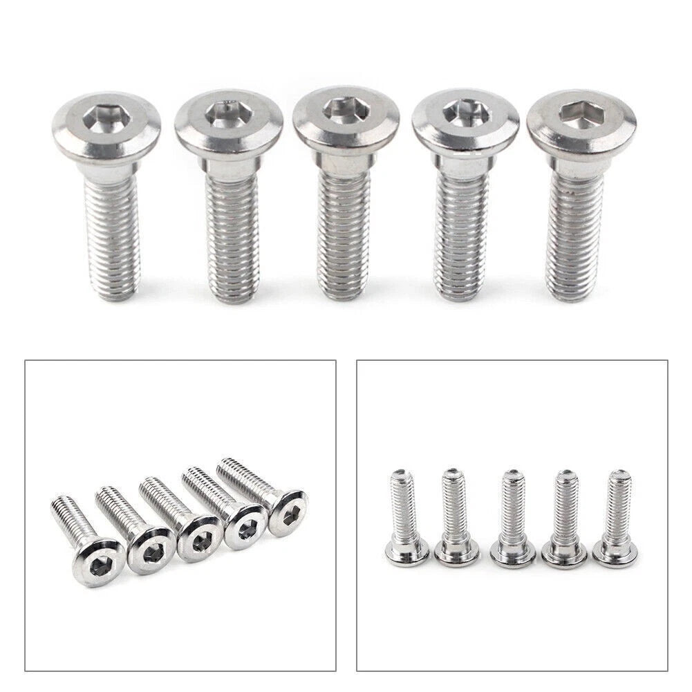 5x M8x30mm x 1.25 Bolts Ti Hex Socket Disc Brake Rotor Screws Fasteners US