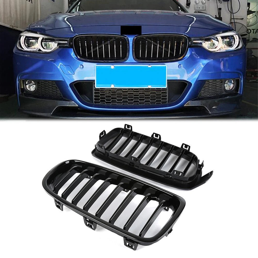 Front Upper Center Grille Grills ABS For BMW 3 Series F30 F31 2013-2019