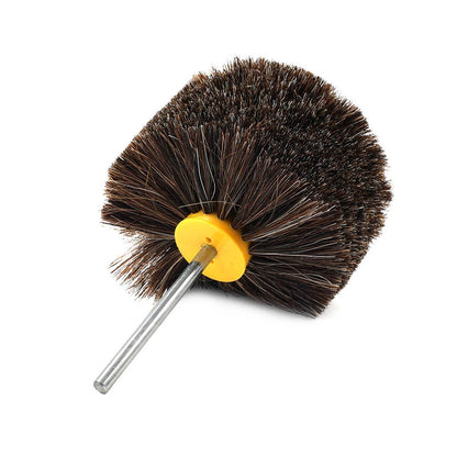 4" Horsehair Polishing Wheel Buffing Brush with Ball Head Wood Metal Rotary Tool