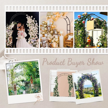 2x Wedding Arch Metal Garden Arch Garden Arbor Trellis For Climbing Plants
