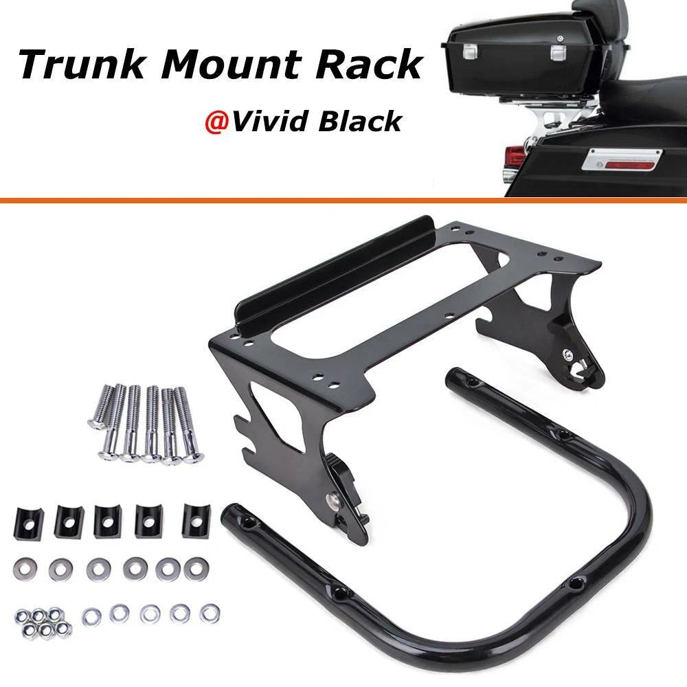 Detachable Two-up Tour Pack Mount Rack & Docking Hardware Kit For Harley 97-08