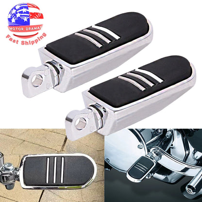 Chrome Motorcycle Foot Pegs Footrest For Harley Touring Dyna Softail Sportster