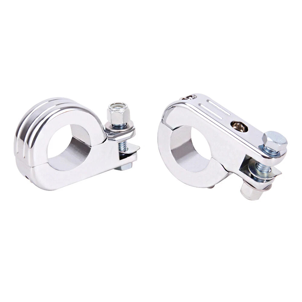 1-1/4" Highway Crash Bar Motorcycle Foot Pegs Pedals Mount Kit For Harley Chrome