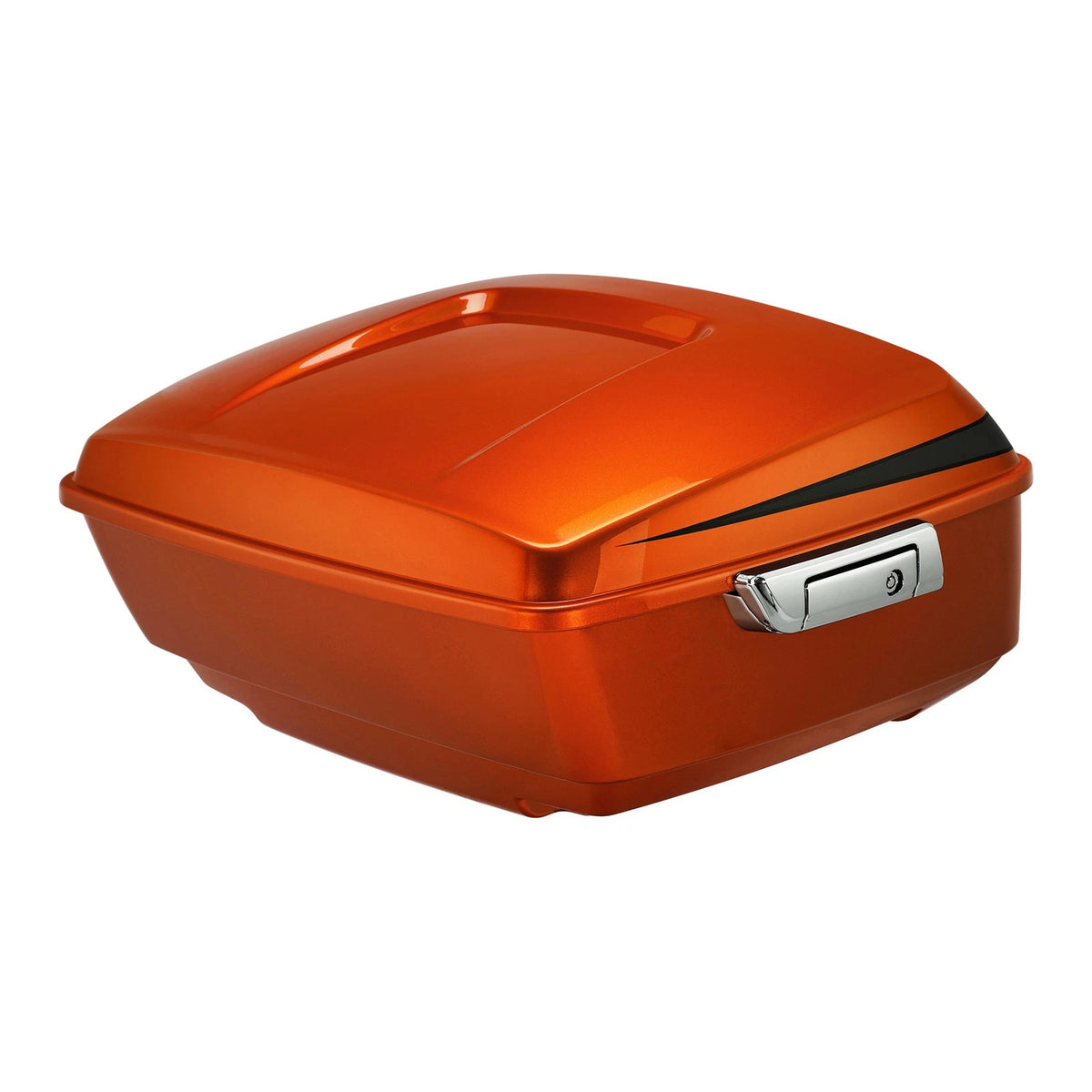 King Trunk Fit For Harley Street Road Glide 14-26 Scorched Orange / Black Denim