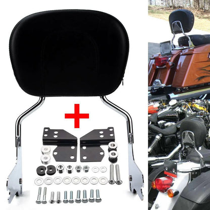 Passenger Sissy Bar Backrest+Front Docking Hardware Kit for Harley Touring 97-08