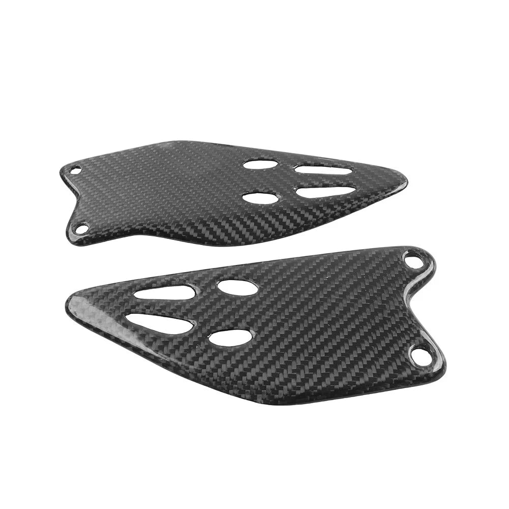 Carbon Fiber Footrest Rear Foot Heel Guards Plates For Kawasaki ZX-6R 636 19-25