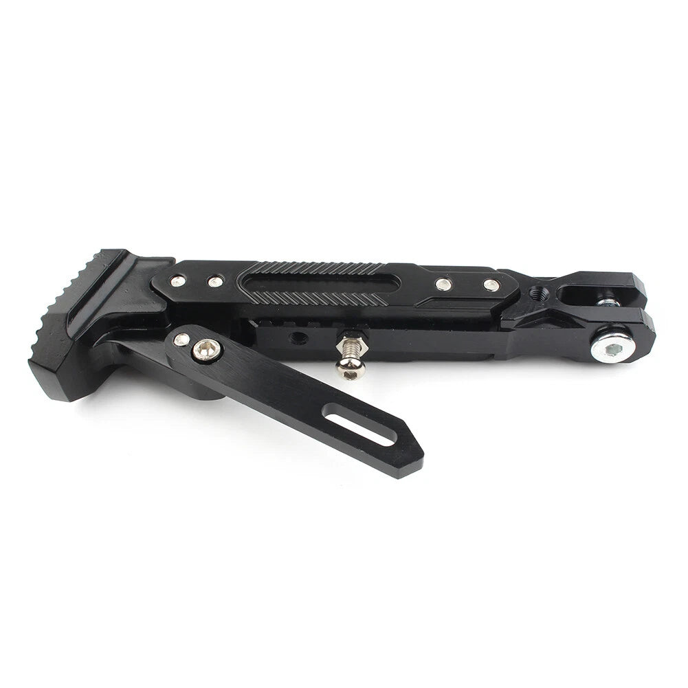 CNC Foot Support Side Stand Parking Leg Kickstand Adjustable Black Motorcycle US
