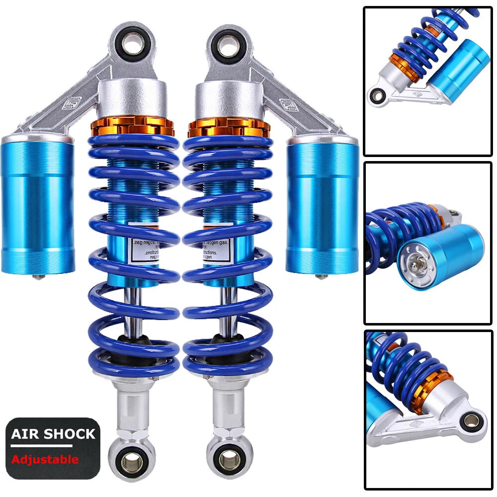 Pair 11" 280mm Air Shock Absorbers Suspension Universal Motorcycle ATV Dirt Bike