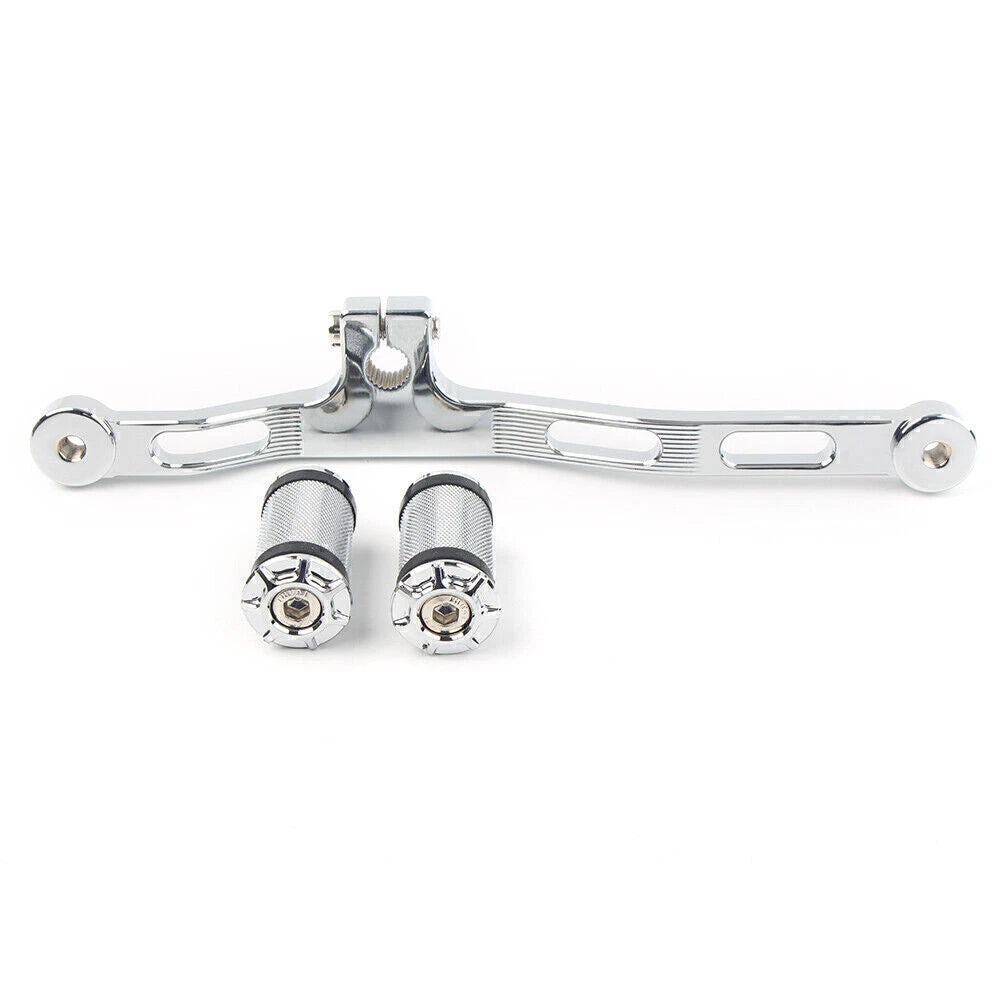 CNC Front&Rear Gear Shift Lever Chrome Fit Harley Dyna 91-17 FXD w/ Mid-Control