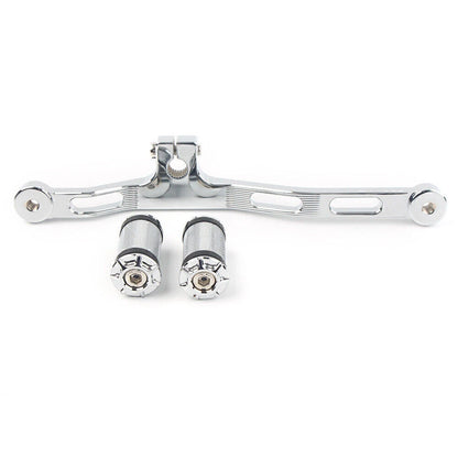CNC Front&Rear Gear Shift Lever Chrome Fit Harley Dyna 91-17 FXD w/ Mid-Control