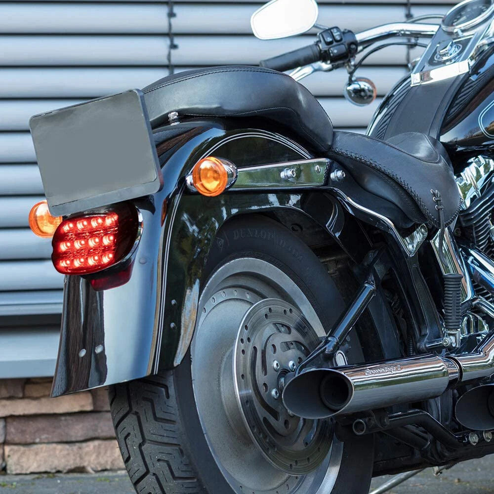 Smoke Laydown Taillight Tail Light Lens for Harley Sportster Dyna Softail Tourin