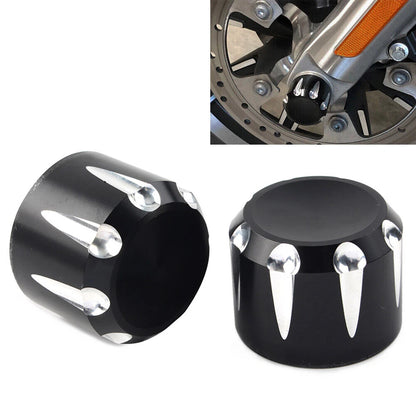 CNC Front Axle Nut Cover Cap Black For Harley Touring Road King Electra Glide US
