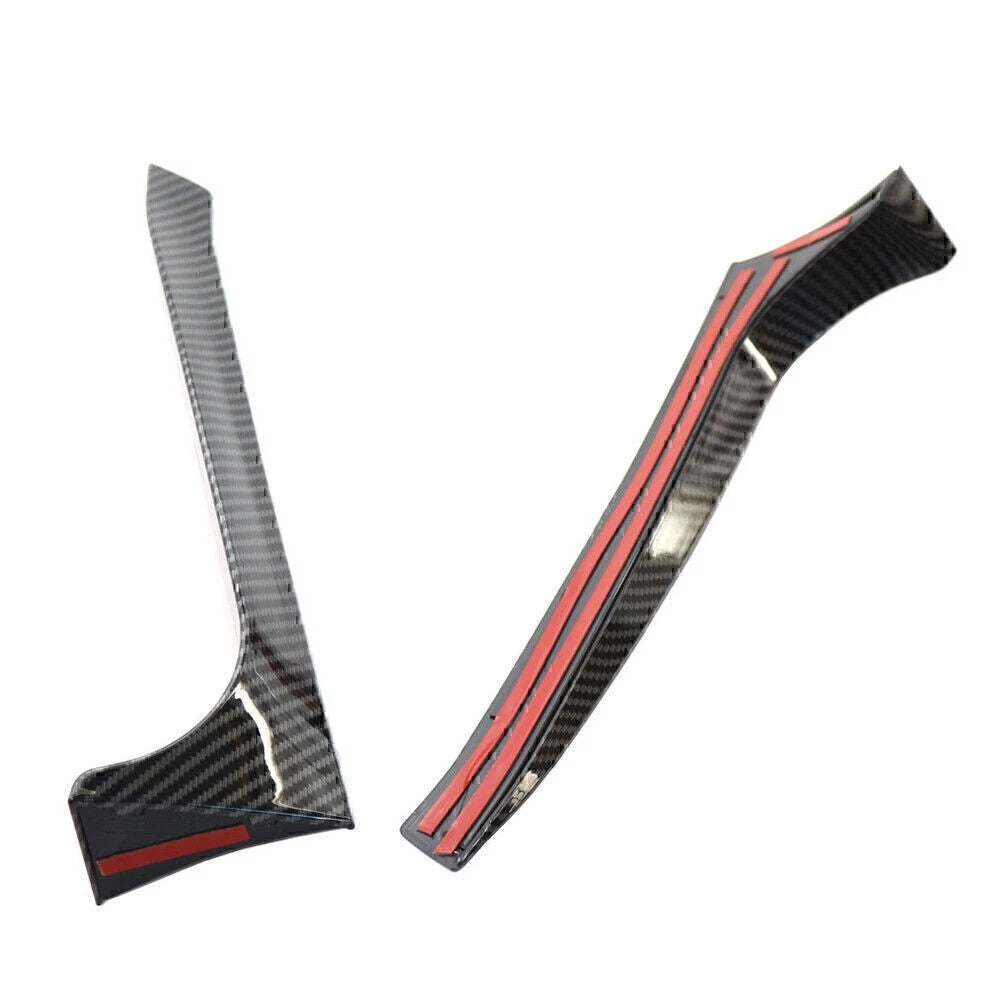 2pcs Rear Window Side Spoiler Canard Splitter Trim For VW Golf 6 Mk6 2009-13