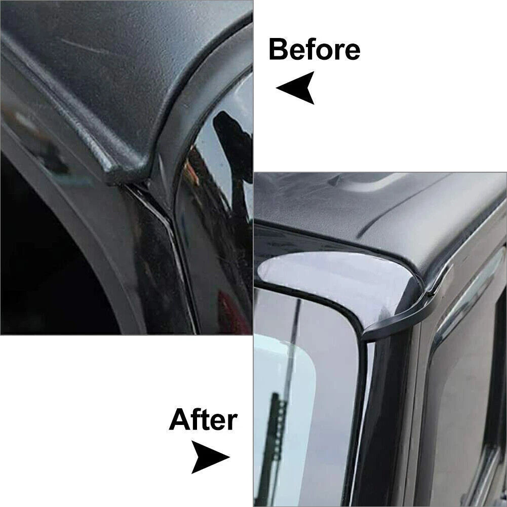 Water Rain Gutter Extension Trim  Cover Fit Jeep Wrangler JK 2007 2008 - 2017