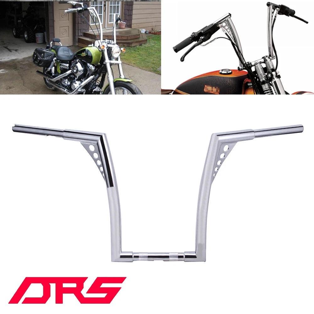 Chrome 16" Rise 1 1/4" Ape Hangers Handlebar For Harley Softail Sportster Custom