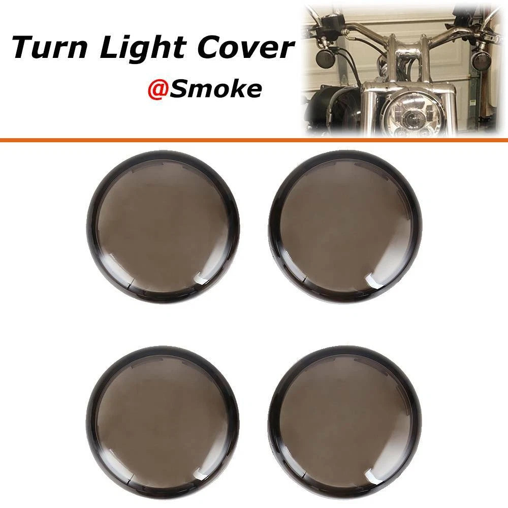 4PCS Plastic Smoke Turn Signal Light Lens Covers Fit for Harley Electra Glide US