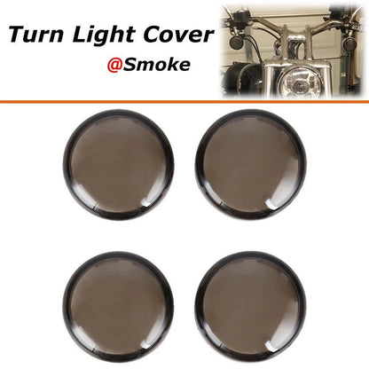 4PCS Plastic Smoke Turn Signal Light Lens Covers Fit for Harley Electra Glide US