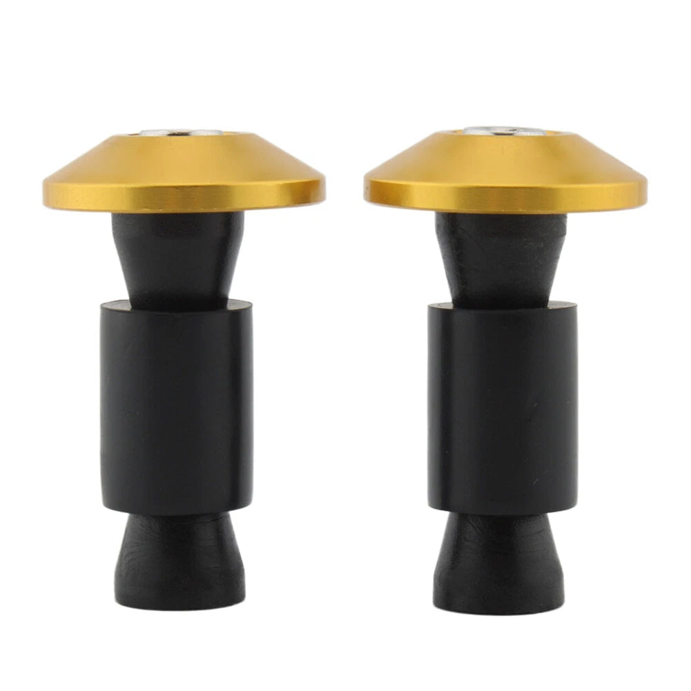 Motorcycle Dirt Bike 7/8'' 22MM Handle Bar End Handlebar Grips Cap Plugs Yellow