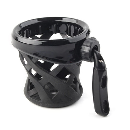 Motorcycle Handlebar Black Cup Holder Drink W/Mesh Basket Universal For Harley