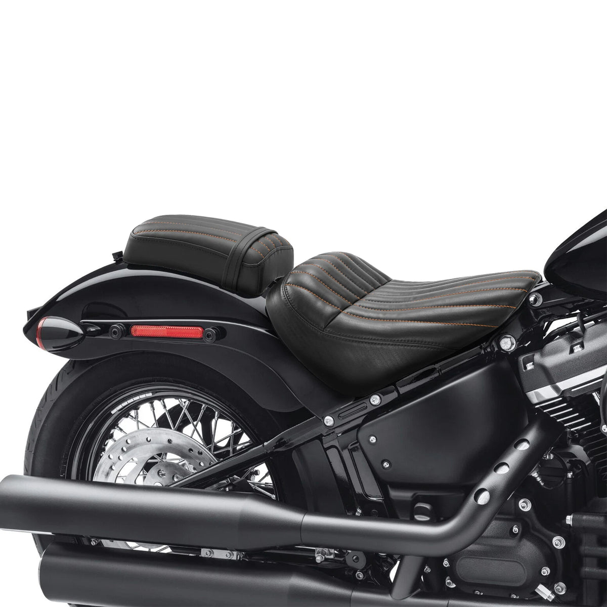 Driver Rider Passenger Pillion Seat Fit For Harley Softail Street Bob 18+ Black