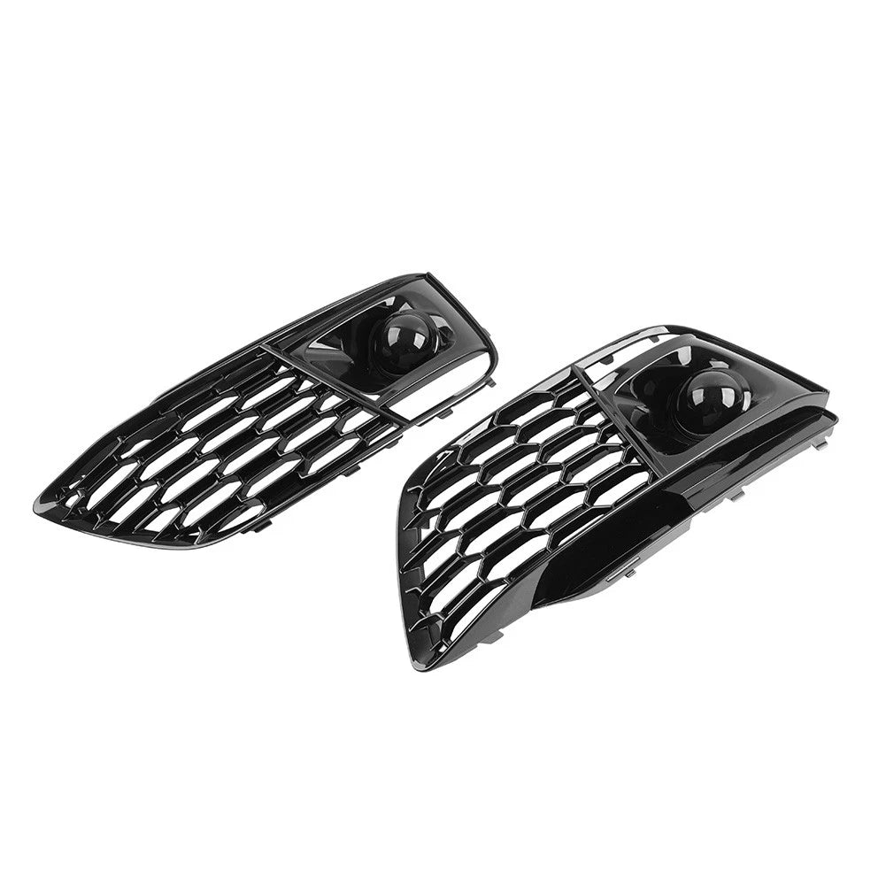 1 Pair Front Bumper Honeycomb Fog Lamp Grille Cover For Audi Q5 SQ5 2018-2020