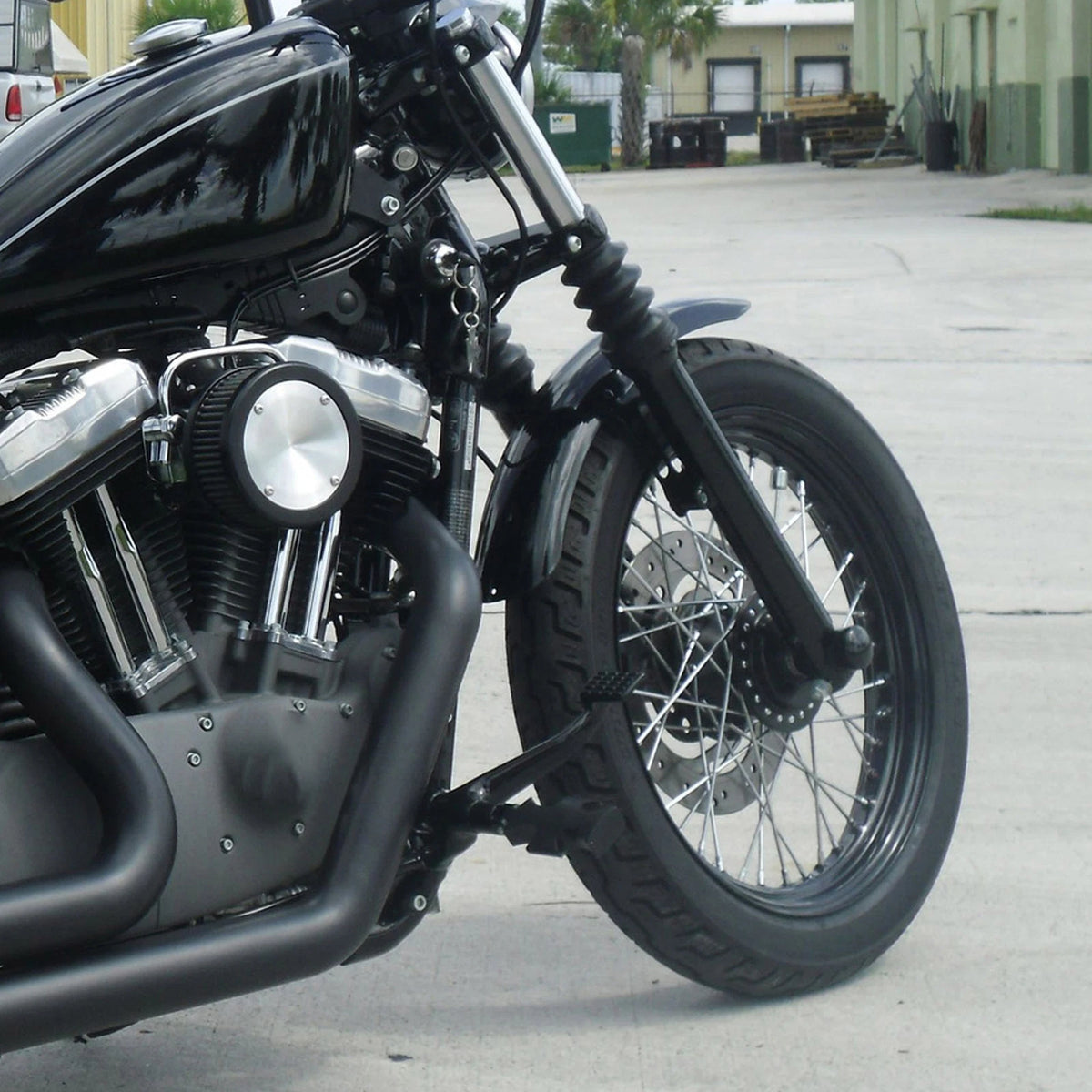 Vivid Black Front & Rear Fender Fit For Harley Sportster 1200 883 XL883 Custom