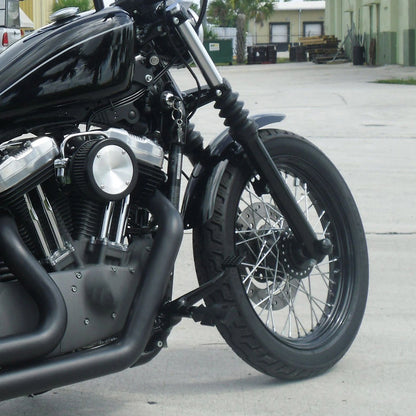 Vivid Black Front & Rear Fender Fit For Harley Sportster 1200 883 XL883 Custom