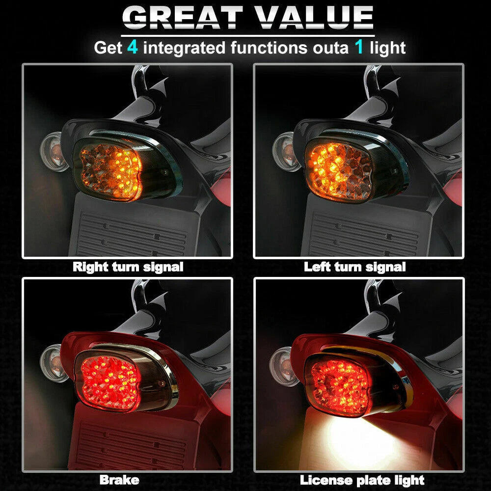 LED Tail Lights Turn Signal for Harley Fatboy Sportster Dyna Touring King Glide